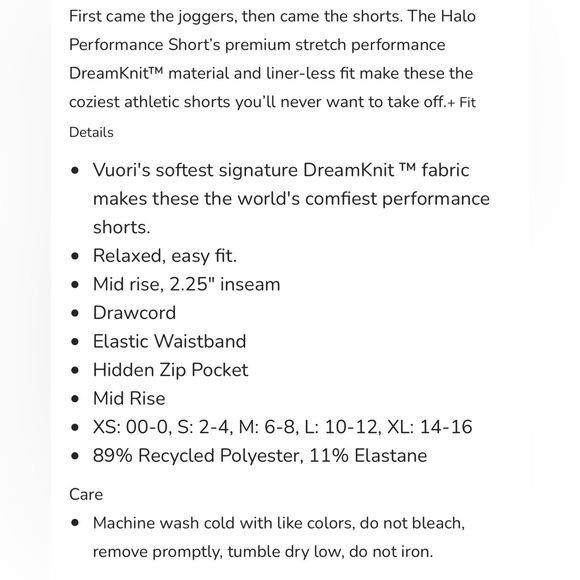 Vuori Halo Preformance Shorts - Picture 12 of 12